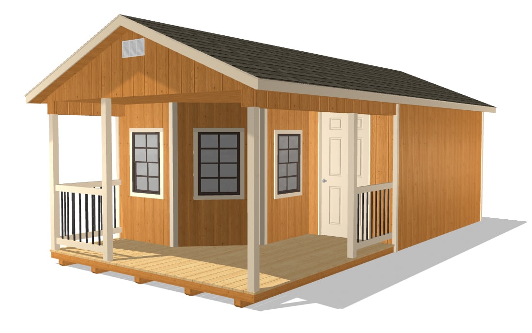 Sheds with Porches | Cabin-Style Sheds for Sale in Midwest