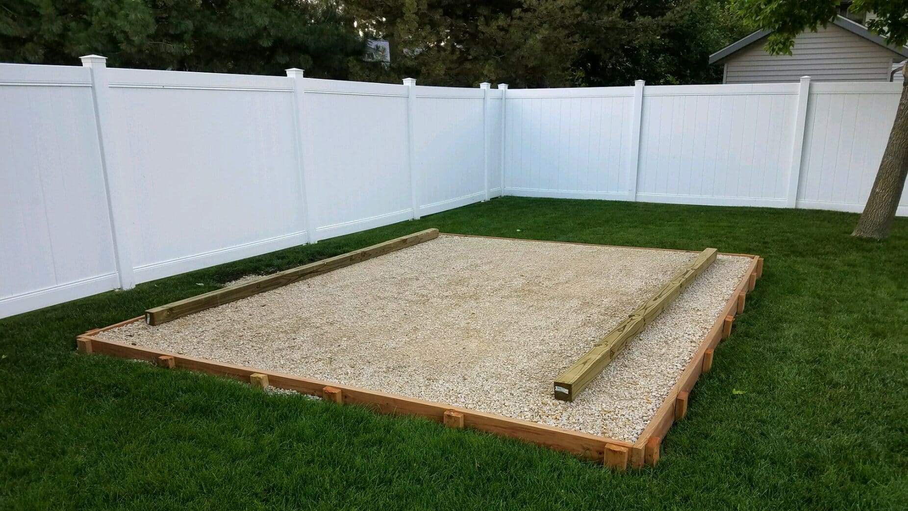 Shed base in north dakota