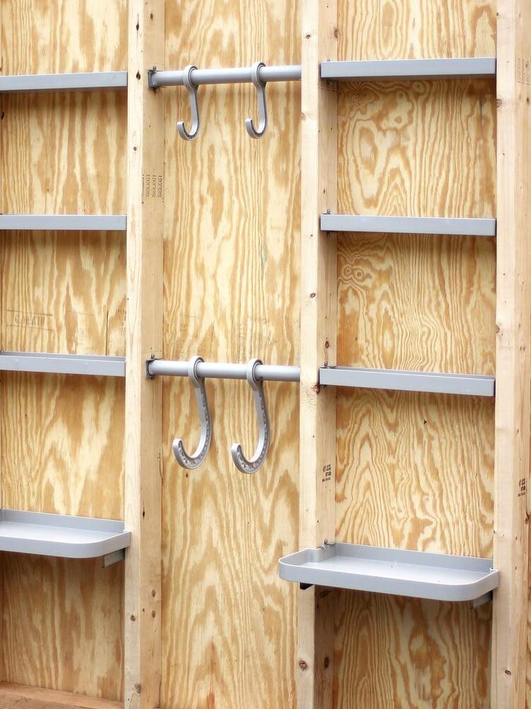 Gray unicaddy garage wall shelving