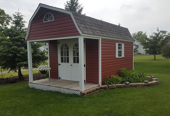 Barn style cabin shed