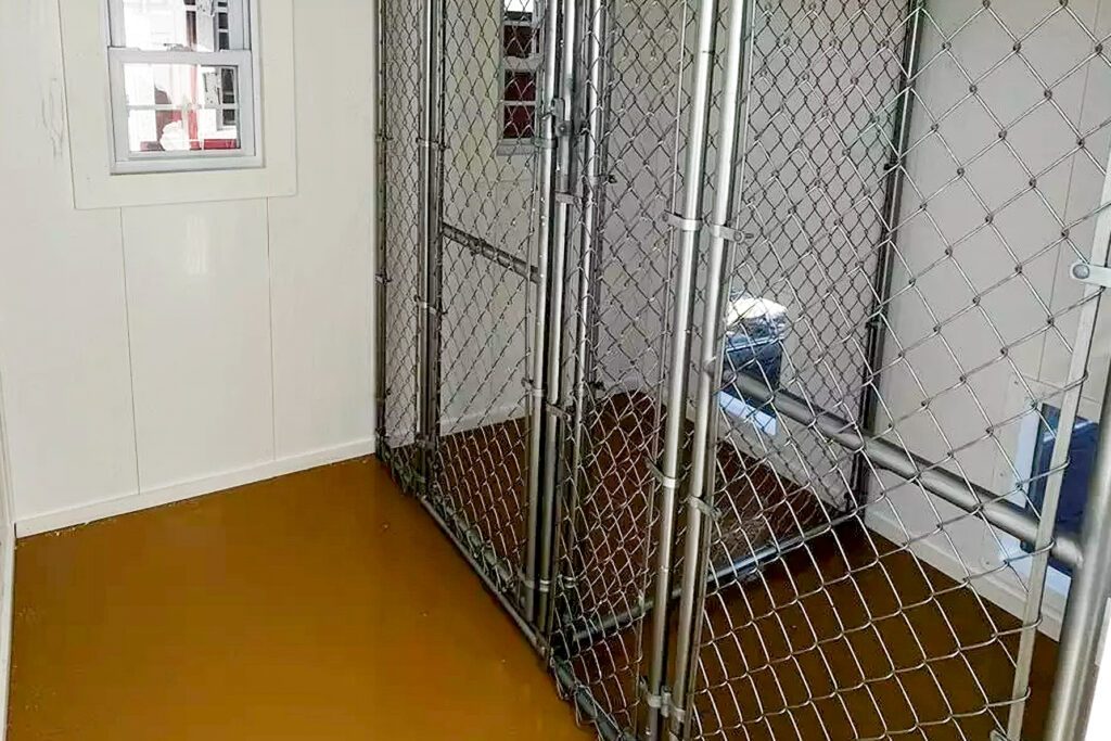 dog kennel interior