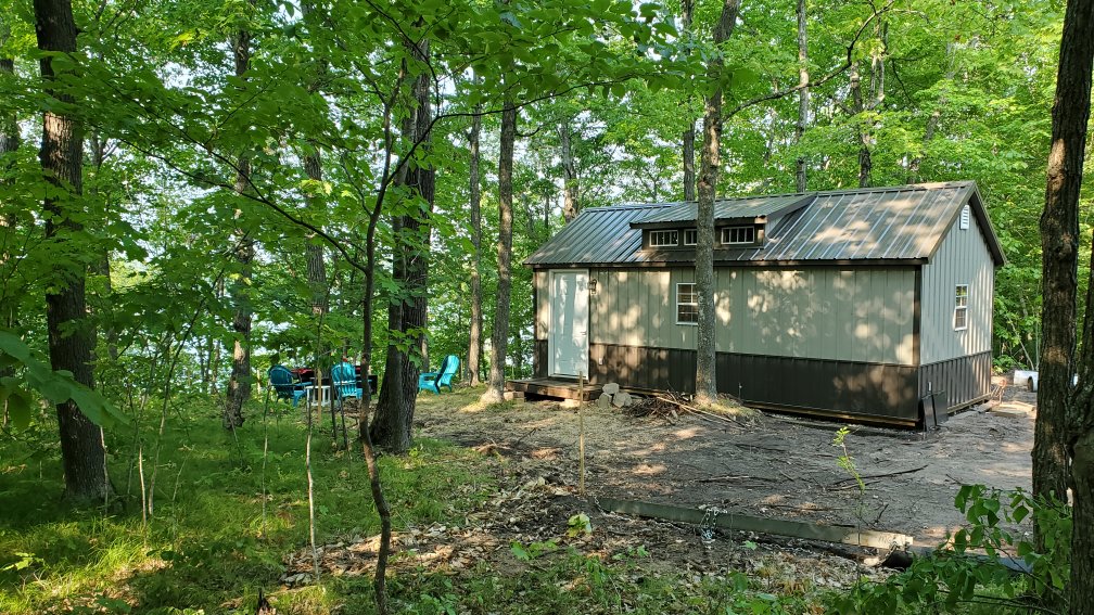 lake front off grid portable cabin in MN