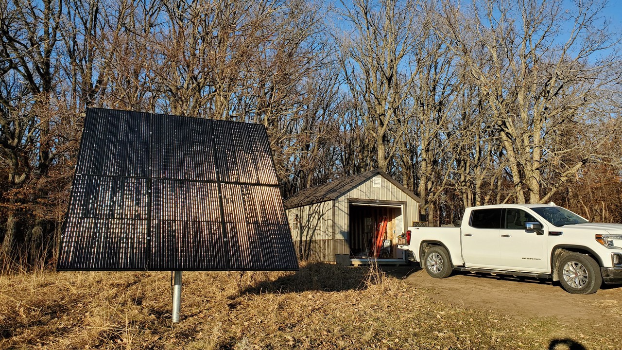 solar panels ready for off grid cabin minnesota