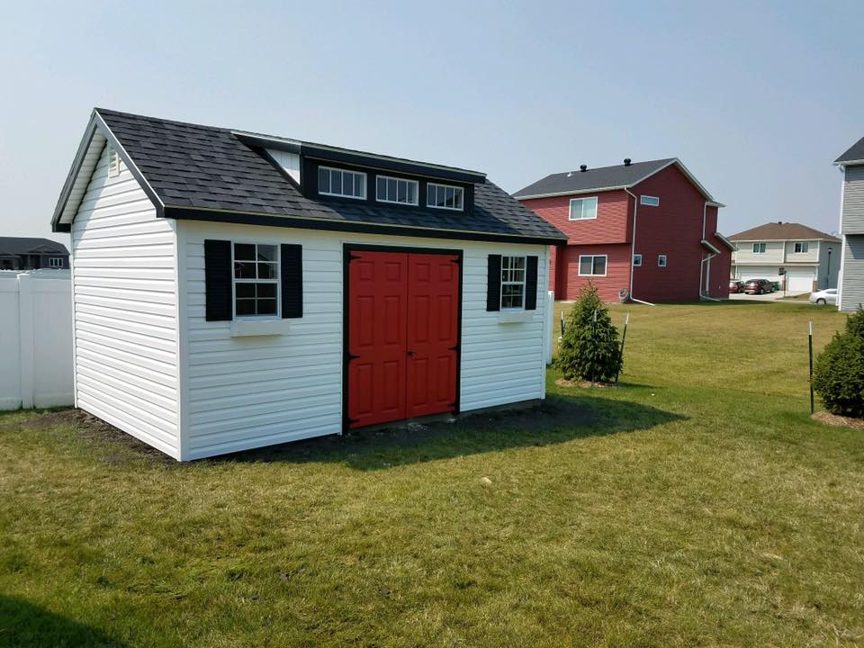 custom built vinyl sided sheds