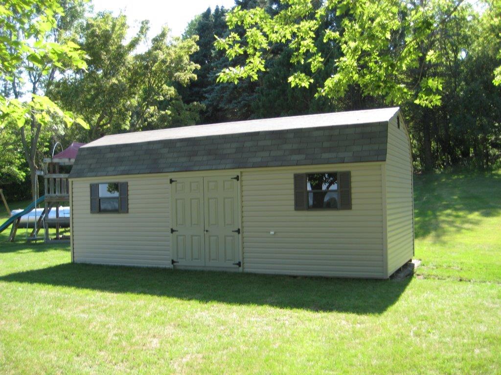 custom size vinyl sided shed in grand forks ND