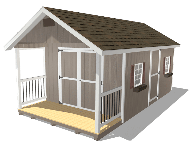 Sheds with Porches | Cabin-Style Sheds for Sale in Midwest