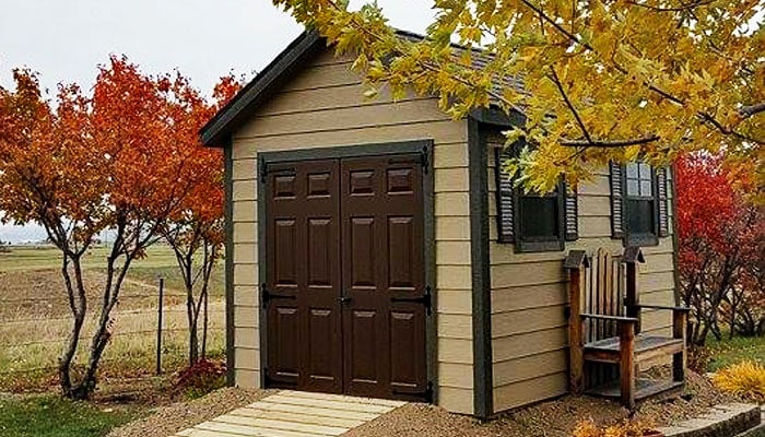 Backyard man cave shed