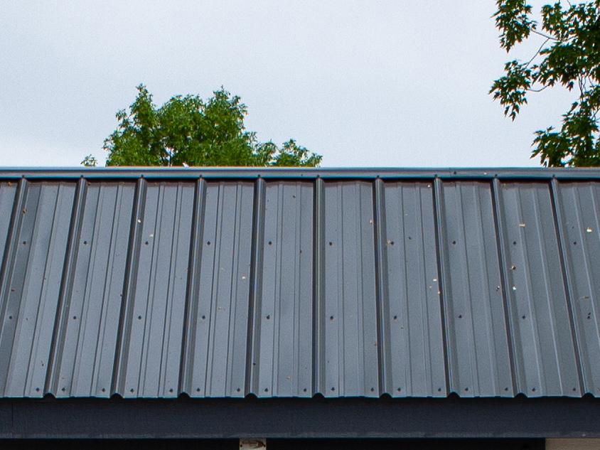 metal roof on wooden storage shed in mn