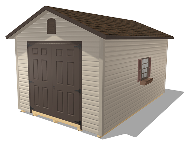 Ranch gable outdoor storage sheds vinyl siding