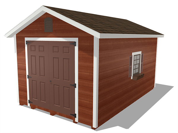 Ranch gable outdoor storage sheds wood lap