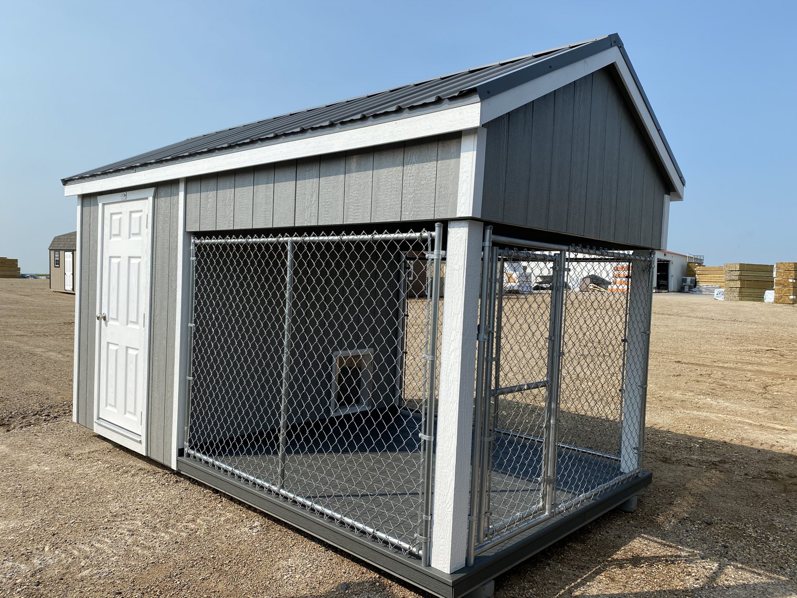 8x14 A-Frame Single Dog Kennel with Feed Room For Sale| #34817 | Northland  Sheds